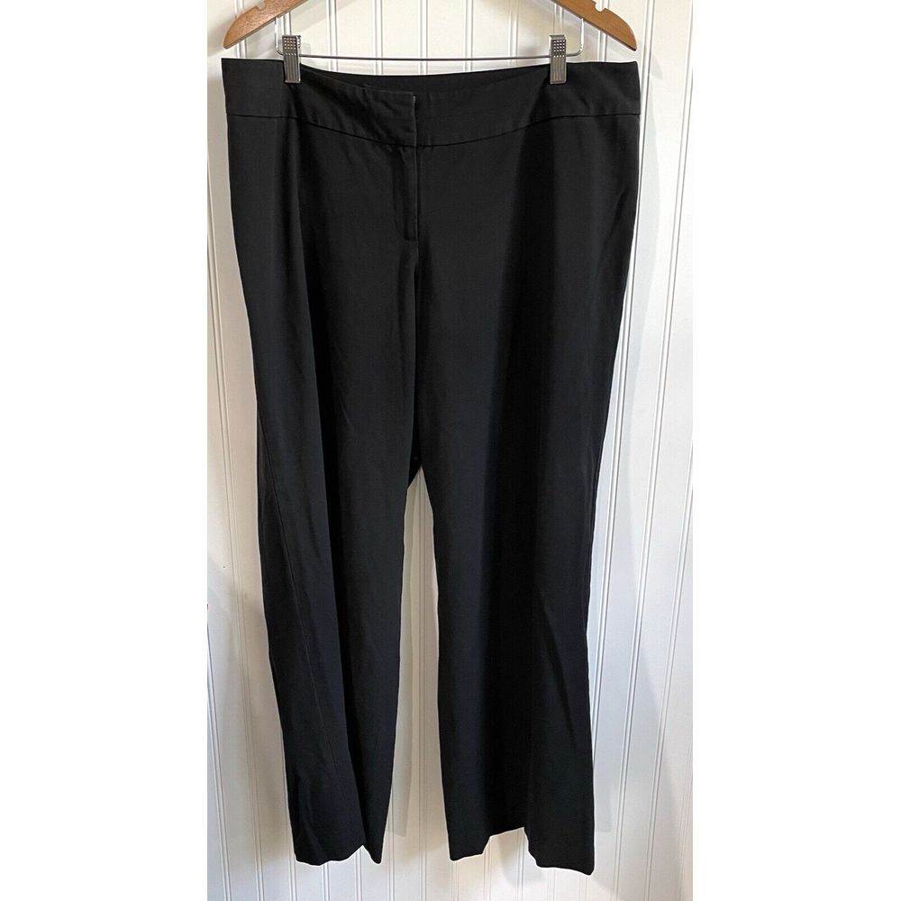 J. Jill Dress Pants Womens 16 Petite Black Wide Leg Stretchy Casual Office Work